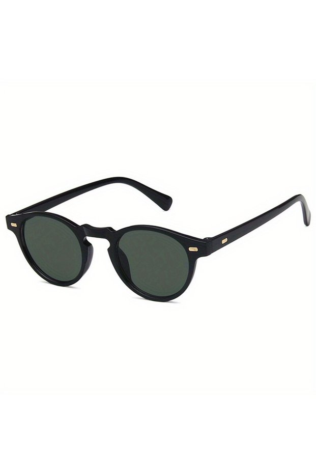 green Retro Round Sunglasses Fashion Rice Nail Box Sunglasses For Men And Women Trend Joker Sunglass