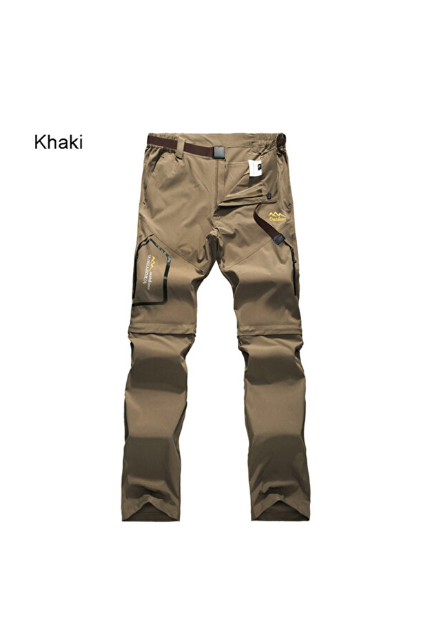 4XL Khaki TRVLWEGO Men's Camping Hiking Pants Trekking High Stretch Summer Thin Waterproof Quick Dry