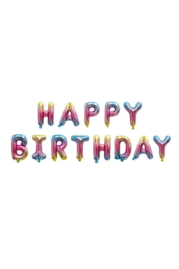 16INCH Rainbow 16 inch Letters HAPPY BIRTHDAY Foil Balloons Happy Birthday Party Decoration Kids Al