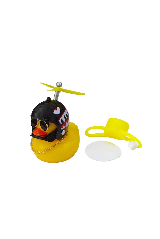 Model 03 Small Yellow Duck with Helmet Car Interior Decoration Accessories Cycling Bell Kids Bike H