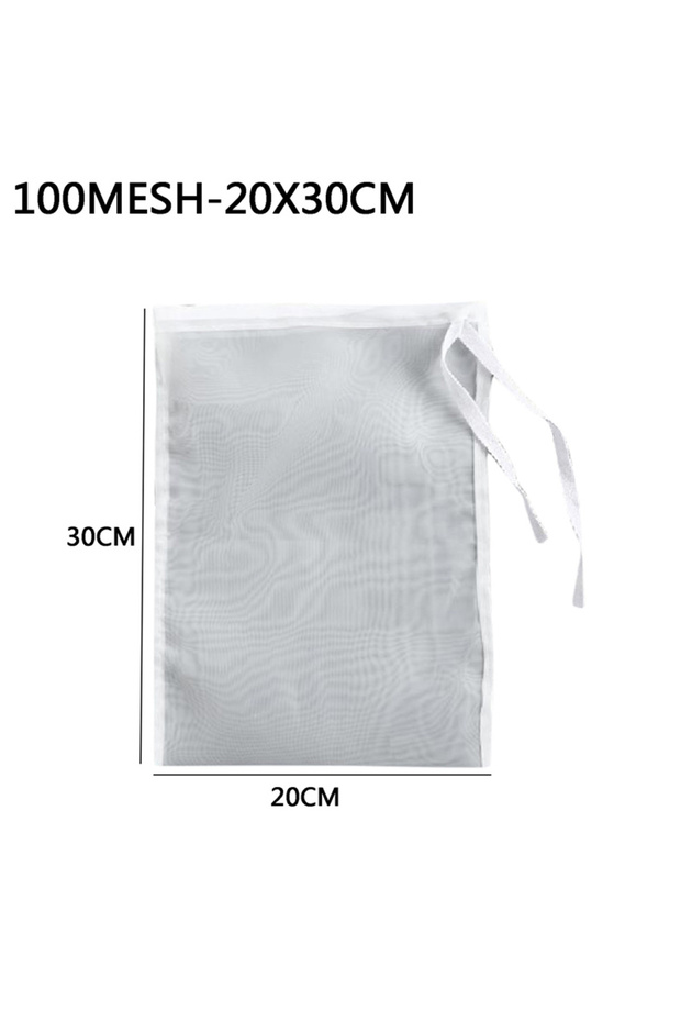 كما هو موضح، أكياس ترشيح نايلون 20×30 سم، 100 فتحة، مصفاة حليب نباتي، شبكة تصفية الشاي