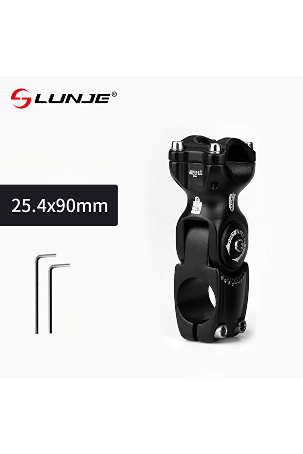 25.4x90mm Adjustable Bicycle Handlebar Stem 25.4/31.8mm MTB Bike Riser ±60° Ultralight Aluminum Allo