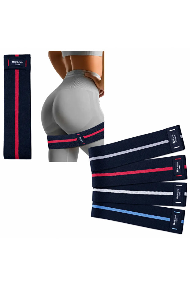 4-Piece Mini Squat and Hip Exercise Resistance Band Set