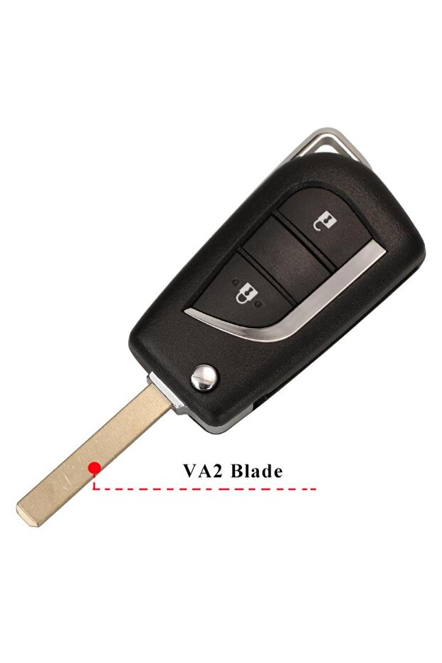 2 Button VA2 jinyuqin NEW Flip Folding Remote Key Shell Case fit CR2016 Holder for Toyota Levin Camr