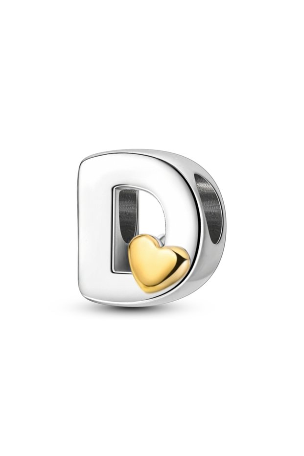 KJC874-D Fit Qikaola 925 Original Bracelets Love 26 English Letters Series Silvering Charms Beads Fo