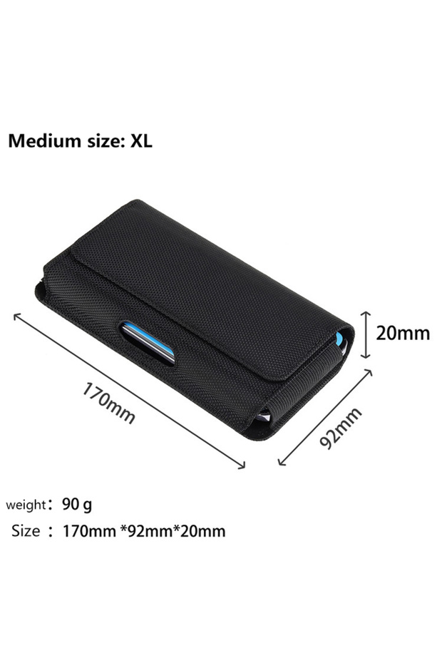 size XL 5.2-7.0 inch Phone Nylon Pouch Multifunction Cell Phone Belt Clip Carrying Holster Case Wais