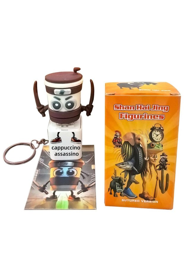 F Tung Tung Tung Sahur Keychain Vioce LED Key Press Button Italian Brainrot Tralalero Tralala Shark