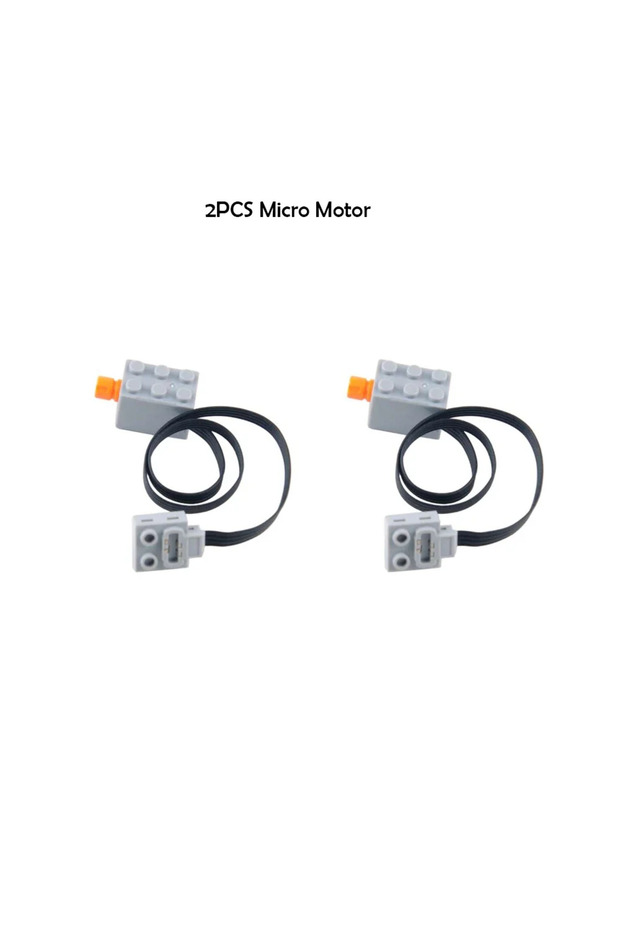 قطعتان من MOC Power Function Parts 2x3 محرك صغير، مكعبات بناء متوافقة مع ألعاب الأطفال