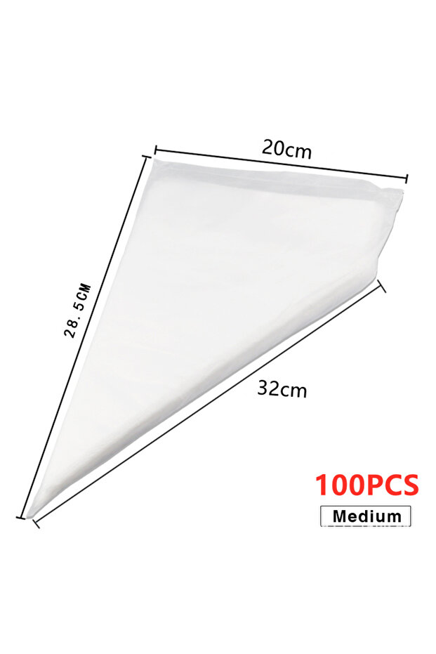 Medium Disposable Piping Bags Confectionery Spout for Cake Fondant Cake Cream Bag for Decorating Pas