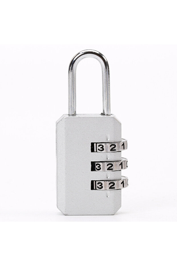 sliver 3 Digits Multifunctional Combination Lock Luggage Fitness Cabinet Backpack Travel Anti-theft