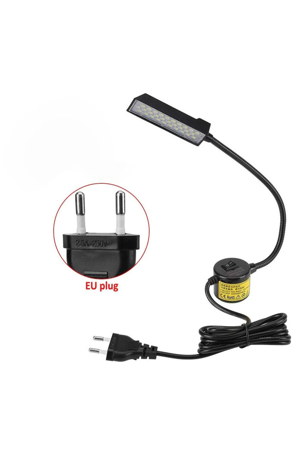 EU Plug 30 LEDs Sewing Machine Light Strips With Adjustable Magnets Industrial Lighting Work Lights