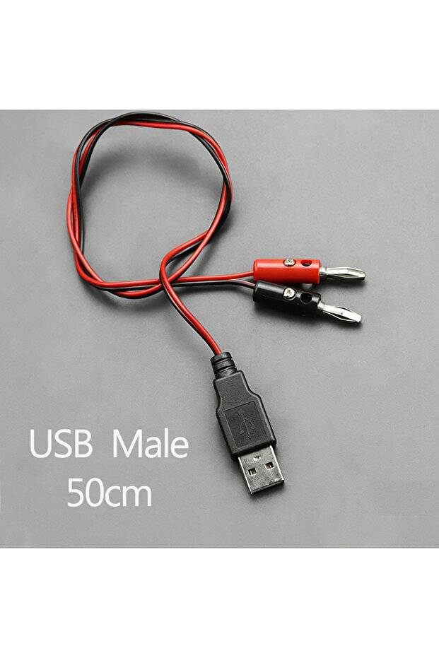 USB Male 50cm DIY Test Cable USB Male/Female to 4mm Banana Plug a Female Charging Cable USB Socket t