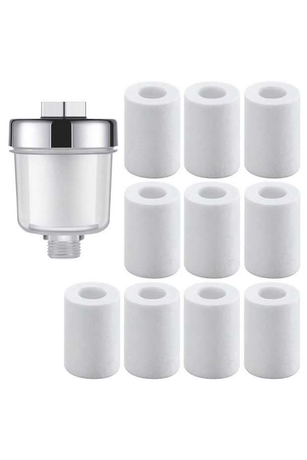 alloet 10pcs cotton Head 1 Set Water Outlet Purifier Universal Faucet Filter for Kitchen Bathroom Sh