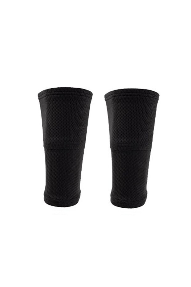 L(Over 14) Black 1 Pair Football Shin Guard With Pocket Adults Teens Kids Compression Calf Sleeve So