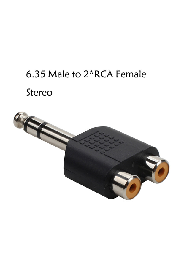 BSN 1pcs NO.2 10/5/2/1pcs 6.35/6.5mm male to 3.5mm Audio Stereo/mono Jack Female To 2 RCA Male Audio
