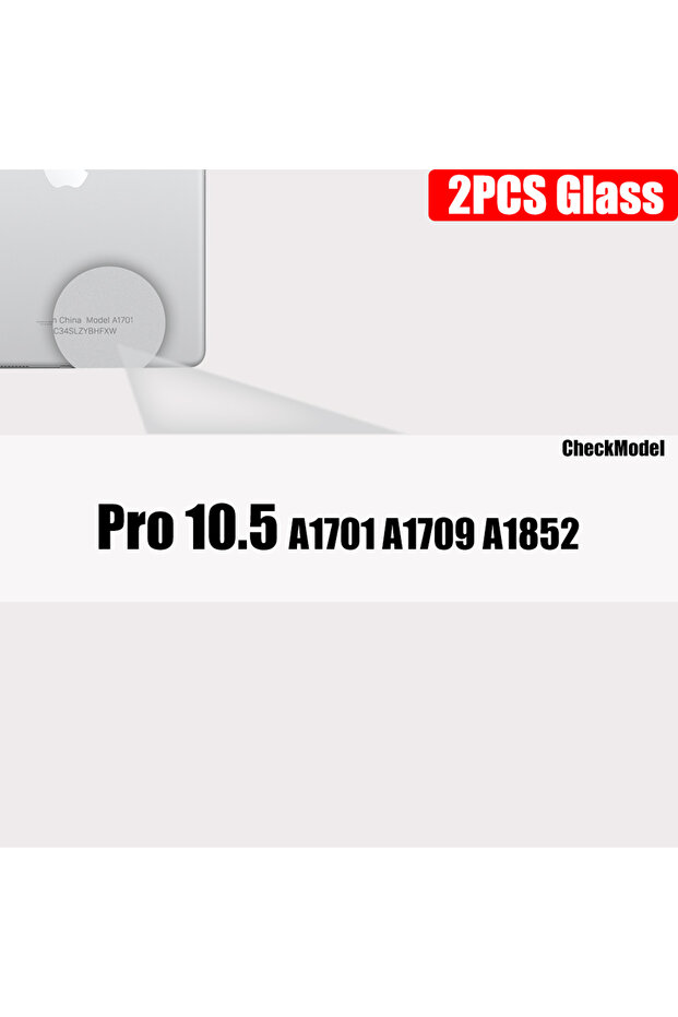 واقي شاشة زجاجي مقوى شفاف لجهاز iPad Pro 10.5 (قطعتان) من الجيل التاسع والثامن والسابع والسادس