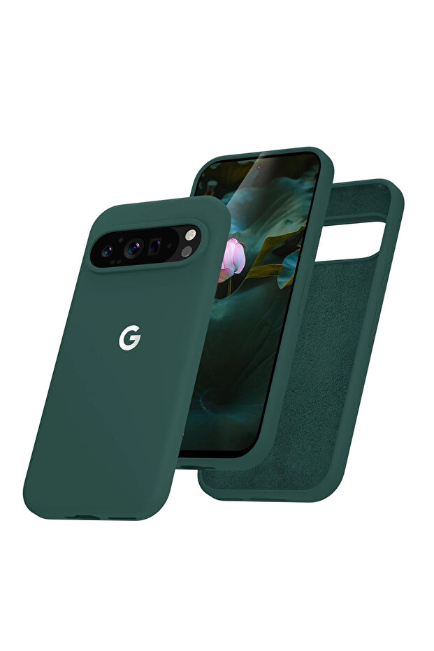 Google Pixel 9a Dark Green Global Sell Well Skin-friendly Soft Silicone Anti-Drop Phone Case For Goo