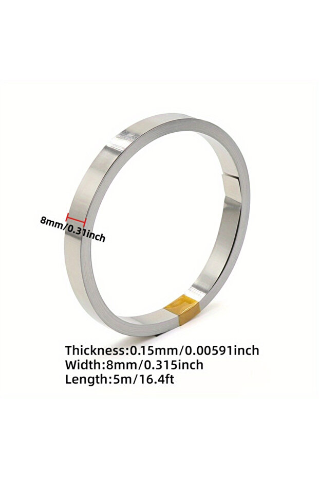 0.15 x 8mm 5M/Roll Nickel Strips For Lithium Battery Welding 16foot Nickle Tabs For 18650 26650 Batt