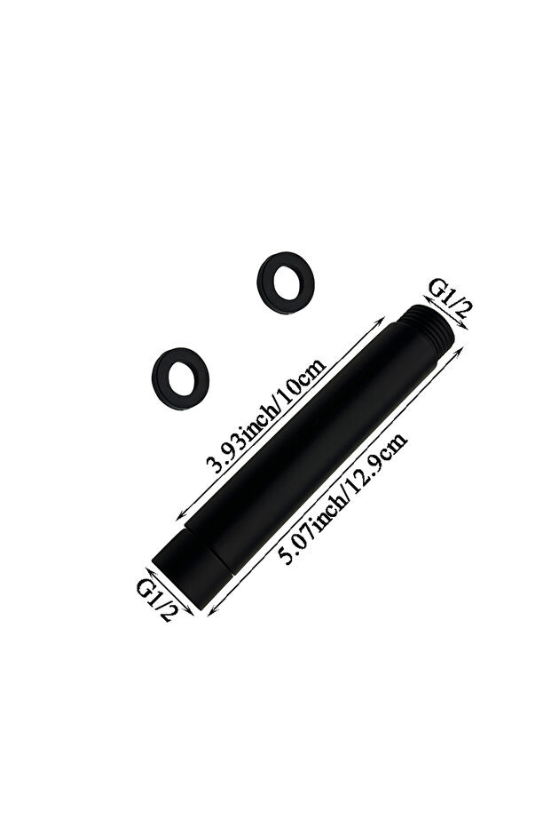 10cm Black 10/15/20/25/30cm Shower Head Extension Arm G1/2 , Shower Head Extender Water Outlet Durab