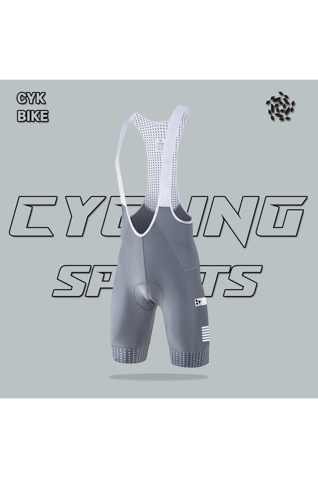 Asia Size - XS CYKBIKE - GREY CYKLOPEDIA Men Cycling Bib Shorts Solid Blue&Black 5D Pad Mountain Bik