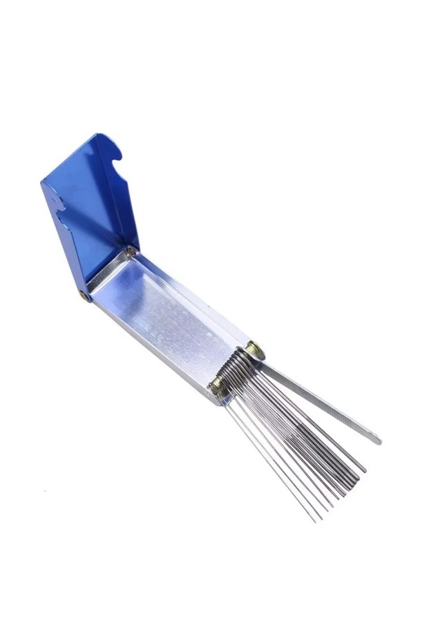 Blue Miwayer Guitar Nut Files Needle Blank Guitar Bridge Saddle Nut DIY Slotting File Set for Acoust