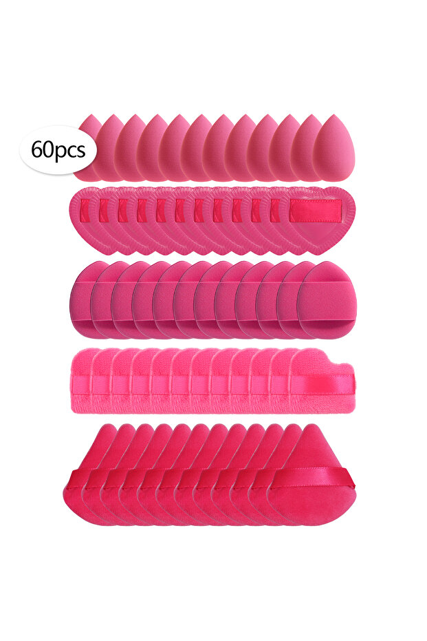 60Pcs 15/30/60 Mini Makeup Sponge Powder Puff Beauty Sponge for Makeup Concealer Liquid Foundation F