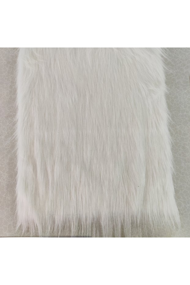 40CM x 50 CM WHITE 7CM Long Faux Fur Fabric for Patchwork Material Garment Diy Soft Plush Clothing S