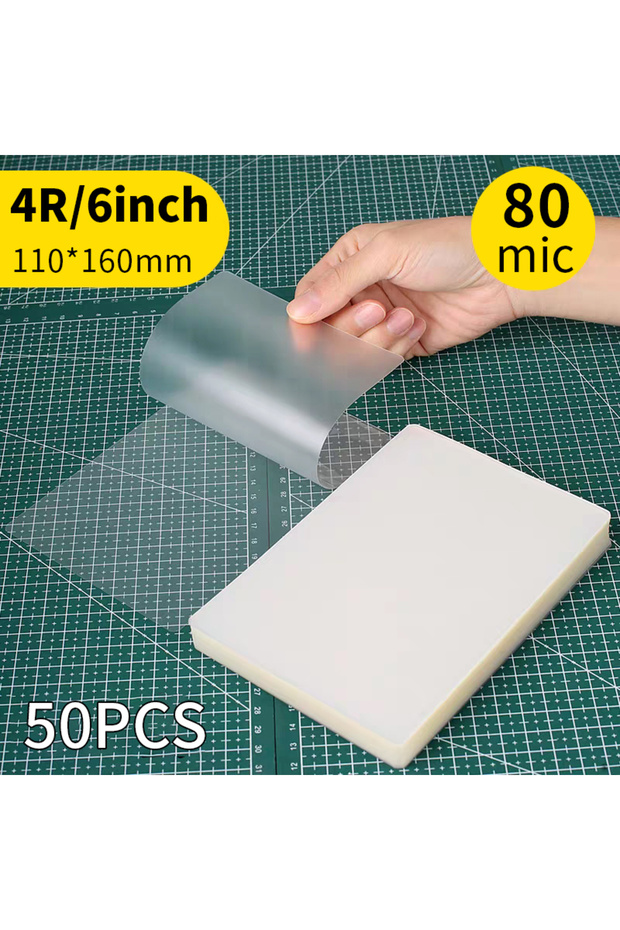 4R 6inch 50pcs 50/100Pcs 3R 4R 5R 6R A4 80 Mic 5/6/7/8inch Laminating Film PET EVA Plastic Filmfor H