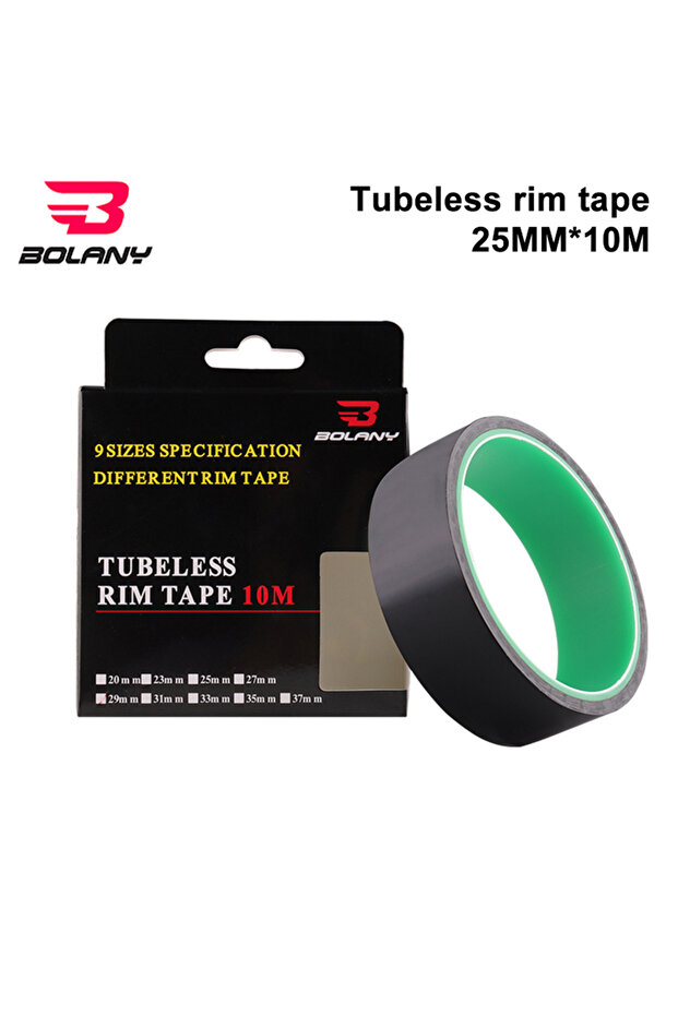 25mm X 10M Bicycle Tubeless Rim Tape Width 18/21/23/25/27/29/31/33 / 35mm * 10m Vacuum Ring Lining B