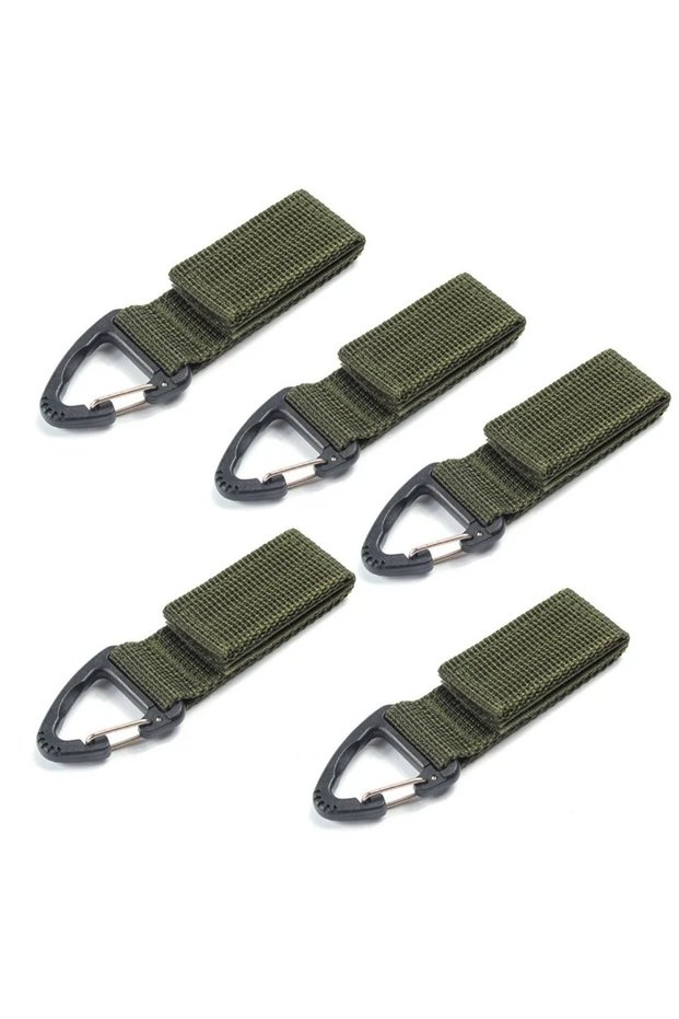 OD-5PCS Outdoor Camping Hiking Climbing MultiTool Molle Nylon Webbing Clip EDC Tool Belt Ribbon Keyc