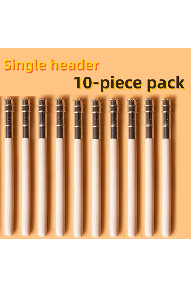 burlyWood10pieces Easy to Use Strong Stable Non-Slip Durable Metal Pencil Extender Stainless Steel E
