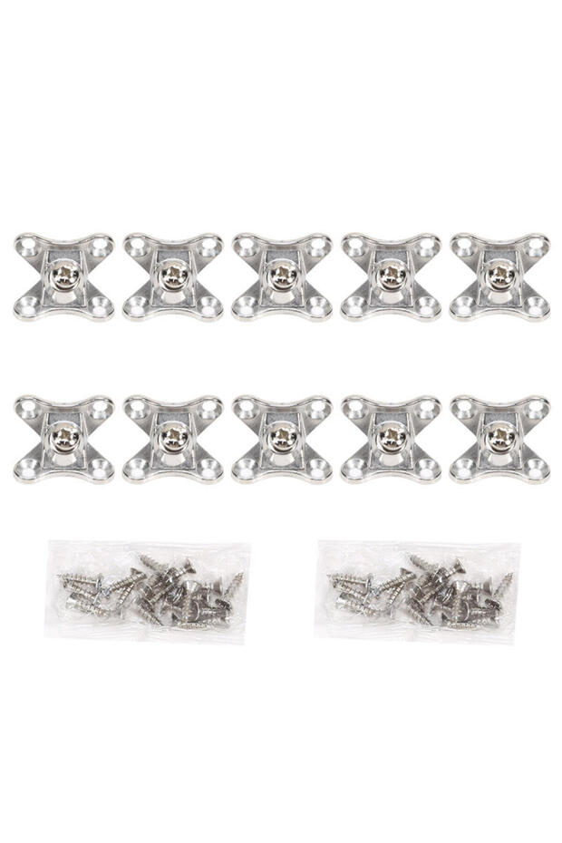 nickel plating 10pcs Zinc Alloy Corner Brackets With Screw Removable Right Angle L-Shaped Support Co