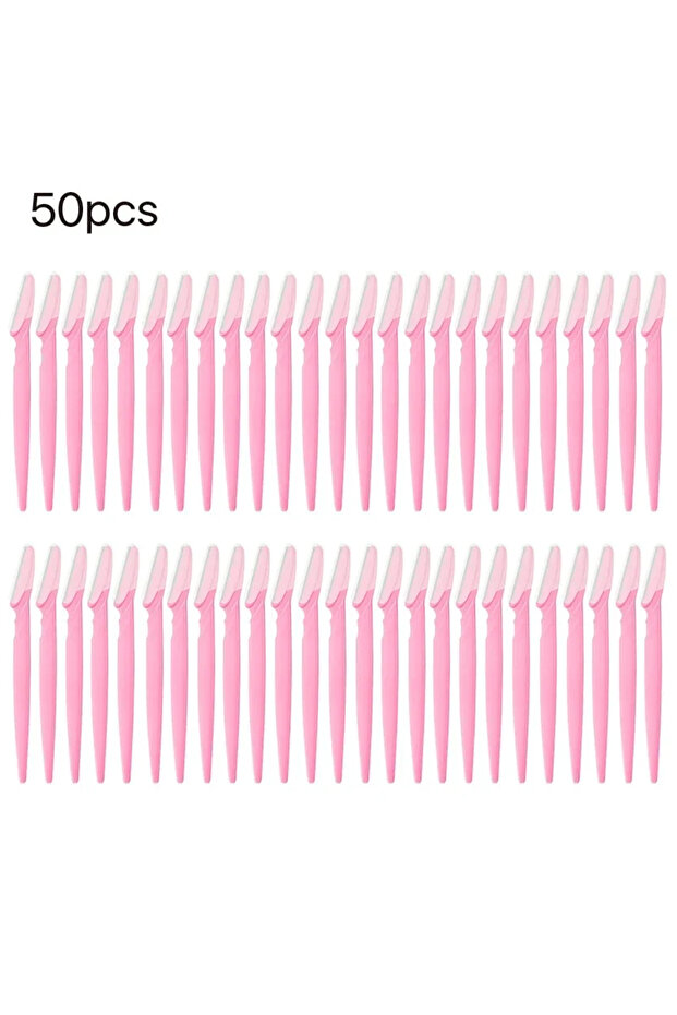 C514-pink 50pcs 5-100PCS Eyebrow Trimmer Blade Face Razor 1 Color Face Blade Shavers Hair Remover Sh