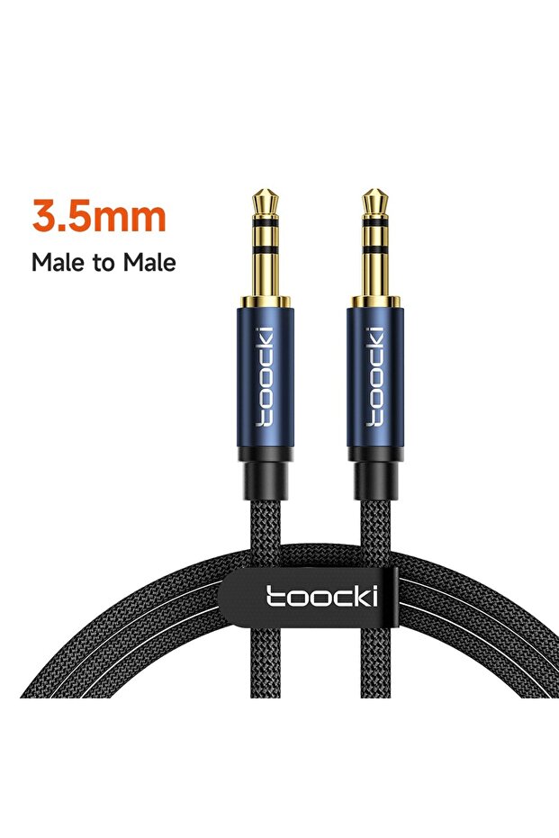 1m Blue AUX Cable Speaker Cable 3.5mm Jack Male to Male Audio Cable For Car Headphone