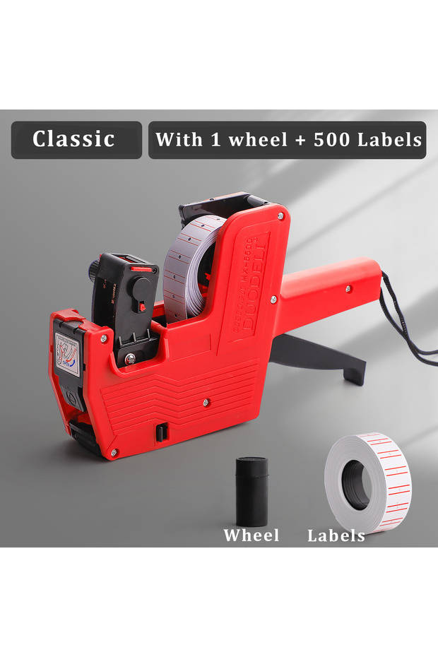 Machine Red MX-5500 MX5500 8 Digits Handheld Price Tag Gun with 1 Ink Coding Machine for Retail Stor