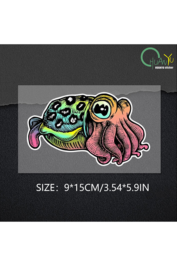 9x15cm C124A1 Self-Adhesive Decal CUTTLEFISH Car Sticker Waterproof Auto Decors on Bumper Rear Windo