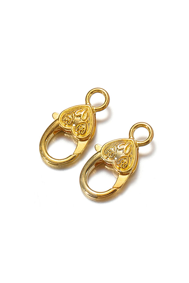 Gold Color 10PCS Heart Lobster Clasps for Jewelry Making DIY