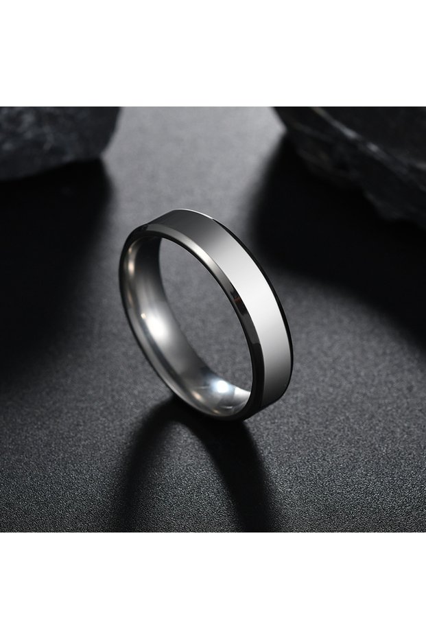5 6mm Punk 2mm/4mm/6mm/8mm Stainless Steel Women Men Rings Smooth Finger Rings For Lovers Dropshippi