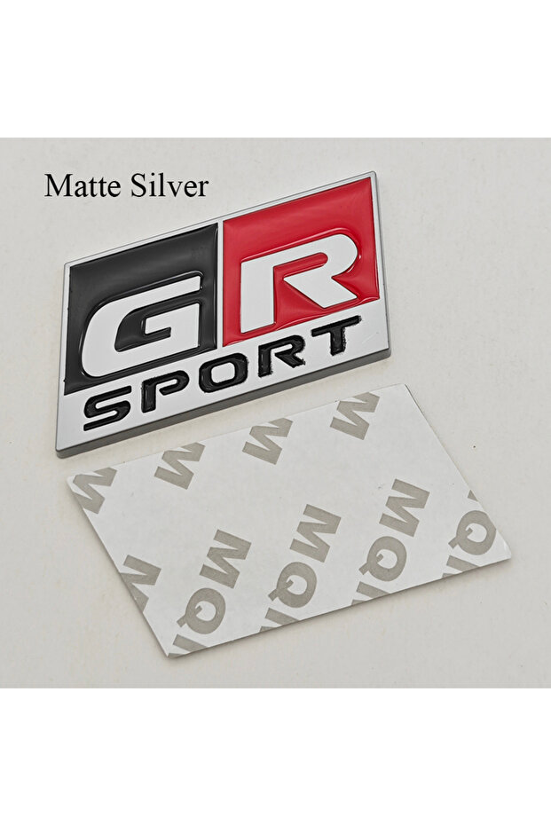 GRS S Matte Silver 3D Metal Car Sticker GR SPORT Logo Fender Side Badge Rear Trunk Front Grille Embl