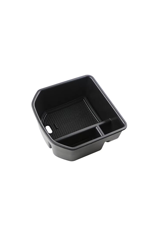 black silicone pad For Volkswagen VW T-Roc Troc 2018-2025 Container Organizers Storage Armrest Conso