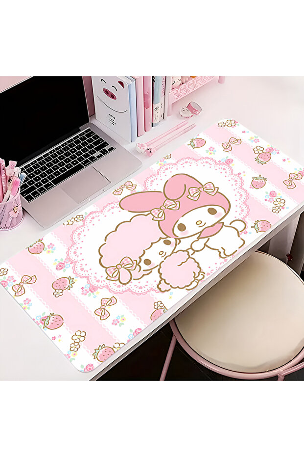 800x300x2mm ZY-0000008284 Pink My M-melody Anime Mousepad Cartoon Cute Kawaii Mouse Pad Soft Keyboar