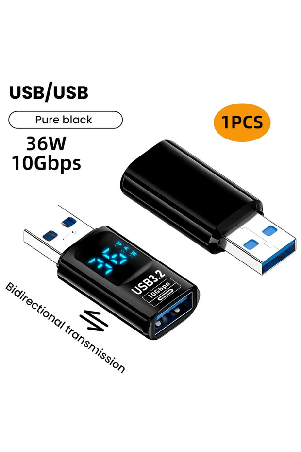 AM to AF Black USB3.2 Digital Display Adapter 4K@60Hz USB-C OTG for iPhone16 15 Pro Max iPa