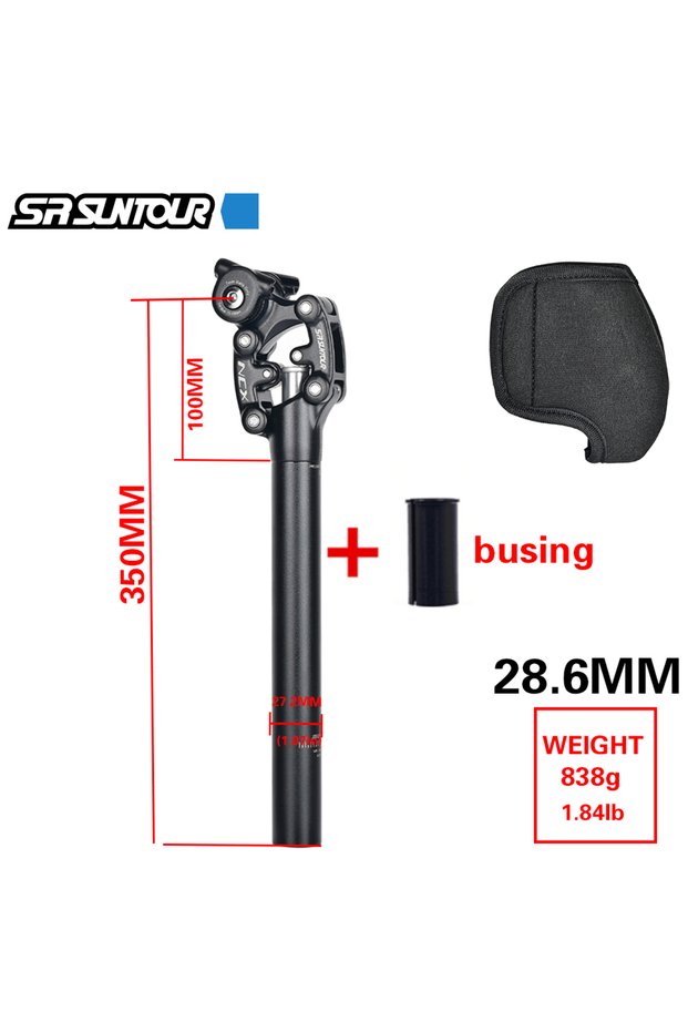 SUNTOUR 28.6MM Case SR Suntour NCX Bicycle Damping Suspension Seat Post Mountain Bike 50mm Travel 27