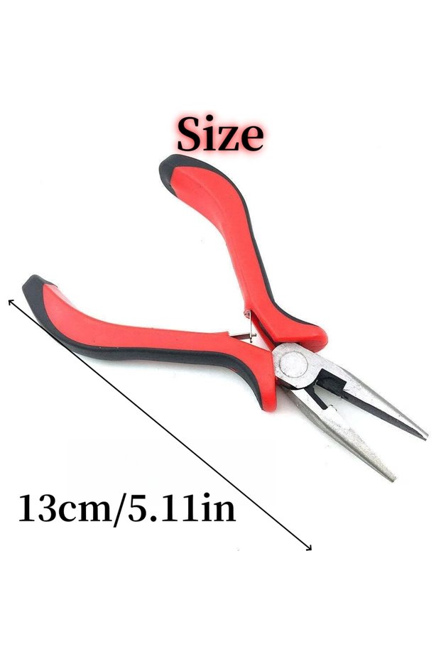 Red black -jianzui 4/3/1pcs Red and Black Pliers, DIY Jewelry Pliers, Make and Repair Various Jewelr