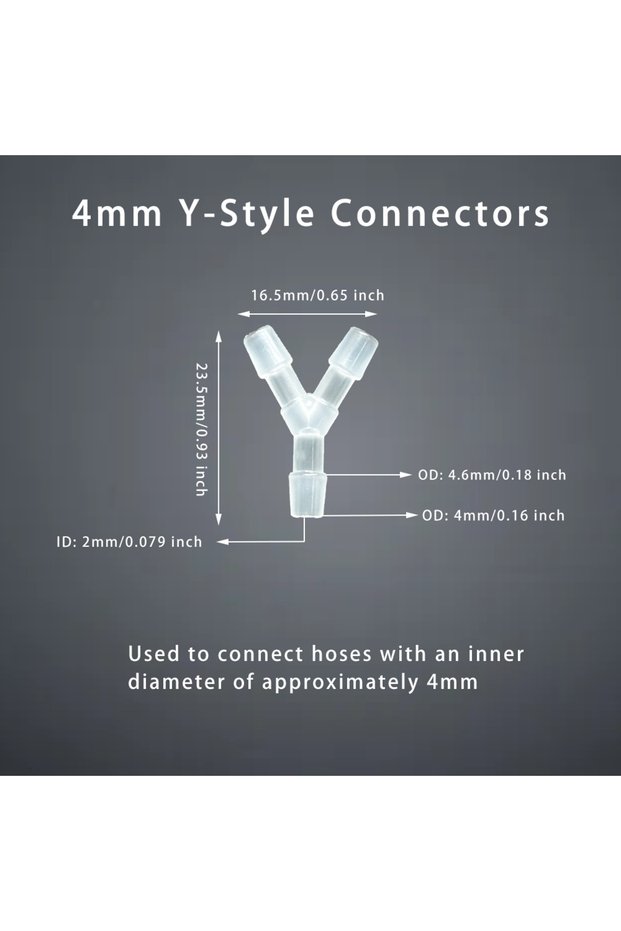 Other 4mm Y Joint 5pcs 5Pcs Y-type Tee 3 Way Hose Connector Y Shaped PP Plastic Barbed Fitting Air W