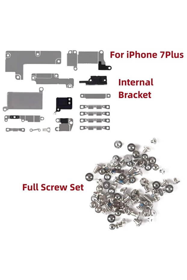مجموعة كاملة من قطع غيار حامل داخلي ومسامير لأجهزة iPhone 7 و 7 Plus و 8G و 8 Plus و X و XS و XR و XS Max