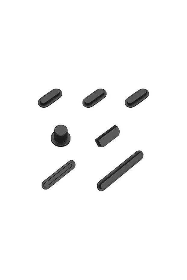 black 7PCS Dust Plug Cover Dirt Plug Cups Set for MacBook Pro 14/16 inch Air M3 M2 M1 A3403/A3112/A2