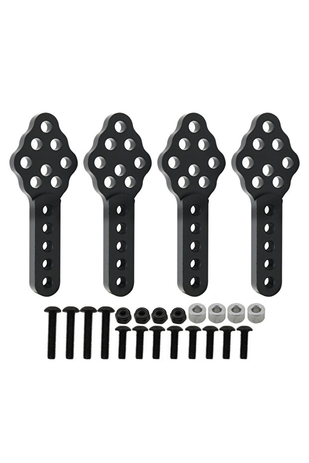 4pcs Black MYHRC Adjustable Aluminum Alloy Dampers Shock Mount Multiple Angle Stand For 1/10 Axial S