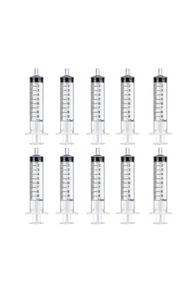 A0127-10ml x10pcs Wholesaale 1ml-10ml 10-20Pcs Plastic Reusable Nutrient Syringe Hydroponics l Mea