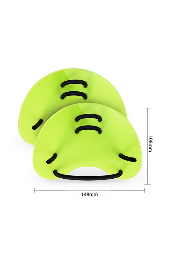 green Silicone Swimming Paddles Girdles Safe Water Sports Hand Web Flippers Diving Gloves Swim Pool